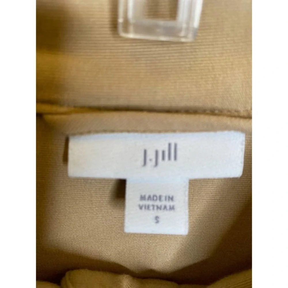 J. Jill Light Weight Jacket Sz Small Tan Rayon Cotton Spandex - Picture 6 of 6